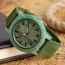 Load image into Gallery viewer, Retro wooden watch quartz movement neutral men's belt watch bamboo watch
