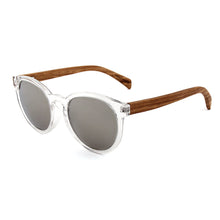 Load image into Gallery viewer, Retro Round Frame Women's Polarized Wood Sunglasses
