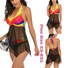 Load image into Gallery viewer, European Girl Style Plus Size Skirt Split Triangle Bikini
