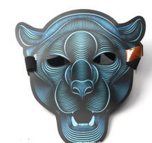 Load image into Gallery viewer, LED Sound Control Luminous Mask Nightclub Masquerade Quick Hand Shake Artifact Voice-activated fluorescent EL light-emitting mask
