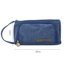 Load image into Gallery viewer, Korean Style Simple Candy Color Student Canvas Large-capacity Pencil Case
