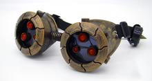 Load image into Gallery viewer, BadBoyStudio steampunk glasses cyber glow mask gas mask
