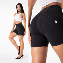 Load image into Gallery viewer, Shascullfites Melody Spandex Womens Shorts Black Jeans For Girls High Waisted Shorts Body Shaper Short Shorts

