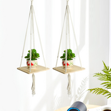 Load image into Gallery viewer, Simple Square Plank Flower Pot Hanging Basket Bracket
