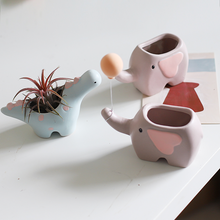 Load image into Gallery viewer, Creative Office Living Room Interior Desktop Ceramic Mini Cartoon Flower Pot
