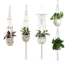 Load image into Gallery viewer, Custom Hand-knitted Hanging Flowerpot Net Bag

