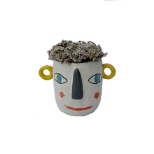 Load image into Gallery viewer, Human Face Handmade Ceramic Succulent Flower Pot
