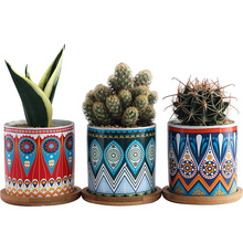 Load image into Gallery viewer, Mandala ceramic flower pot
