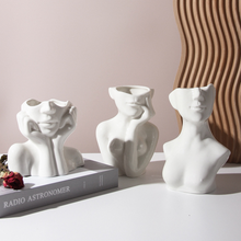 Load image into Gallery viewer, Human Body Shape Ceramic Vase
