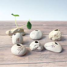 Load image into Gallery viewer, Office Desktop Imitated Stone Writing Thumb Floret Home Ceramic Succulent Flower Pot
