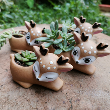 Load image into Gallery viewer, Hand Painted Elk Ceramic Ornament Succulent Flower Pot
