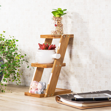 Load image into Gallery viewer, Succulent Potted Solid Wood Bay Window Flower Pot Shelf Storage

