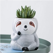 Load image into Gallery viewer, Simple Ceramic Succulent Breathable Sloth Flower Pot
