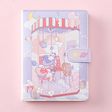 Load image into Gallery viewer, Magic Home Delivery 36KPU Magnetic Buckle Book Cute Cartoon Student Handbook Notepad

