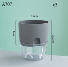 Load image into Gallery viewer, Automatic Water-Absorbing Flower Pot Plastic Resin Transparent Flower Pot
