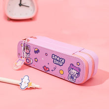Load image into Gallery viewer, ins cartoon pencil case cute astronaut double-layer pencil case
