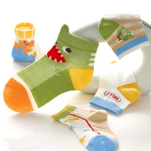 Load image into Gallery viewer, Children's Mesh Bright Color Dinosaur Boat Socks
