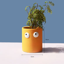 Load image into Gallery viewer, Cement Flowerpot Big Eyes Creative Tabletop Succulent Flowerer
