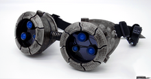 Load image into Gallery viewer, BadBoyStudio steampunk glasses cyber glow mask gas mask

