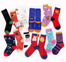 Load image into Gallery viewer, Literary fan original personality cartoon cotton socks ladies animal tube socks tide socks
