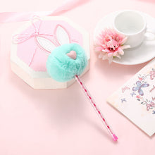 Load image into Gallery viewer, Plush rabbit ear ball gel pen
