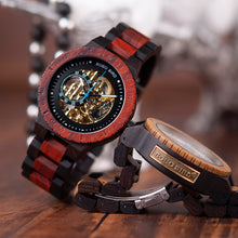 Load image into Gallery viewer, Automatic mechanical watch wood watch wood

