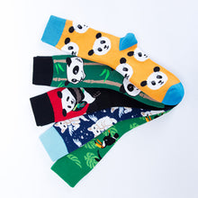 Load image into Gallery viewer, Happy tide socks, pandas, flowers and birds, colorful, high tube, casual cotton socks
