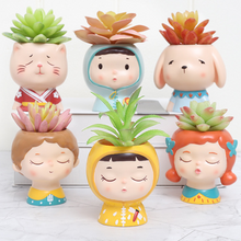 Load image into Gallery viewer, Creative character succulent flower pot
