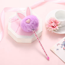 Load image into Gallery viewer, Plush rabbit ear ball gel pen
