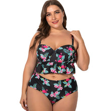 Load image into Gallery viewer, Fat woman gathers split boxer bikini

