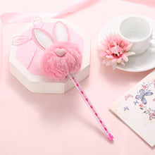 Load image into Gallery viewer, Plush rabbit ear ball gel pen
