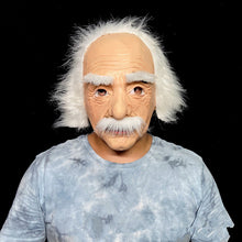 Load image into Gallery viewer, Old man mask white hair white beard headgear halloween
