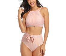 Load image into Gallery viewer, Striped two-piece swimsuit

