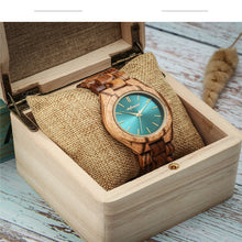 Load image into Gallery viewer, Quartz watch made of wood and steel buckle
