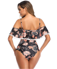 Load image into Gallery viewer, High-waist ruffled swimsuit
