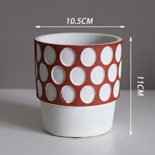 Load image into Gallery viewer, Creative Desktop Cement Ceramic Flower Pot Round
