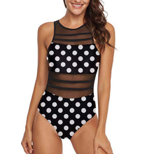 Load image into Gallery viewer, Sexy mesh swimsuit turtleneck swimsuit
