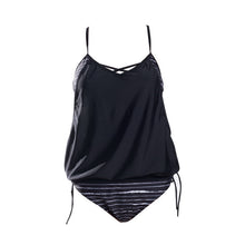 Load image into Gallery viewer, Striped sexy cover belly bikini
