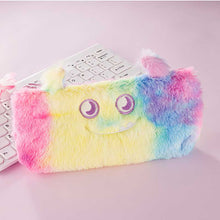 Load image into Gallery viewer, Gradient color plush pencil case
