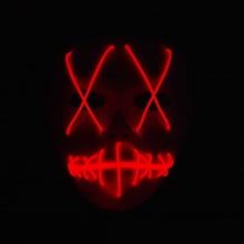 Load image into Gallery viewer, Halloween Horror Slit Mouth And Crosseye LED Plastic Glowing Mask
