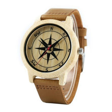Load image into Gallery viewer, Premium Natural Wood Compass Watch
