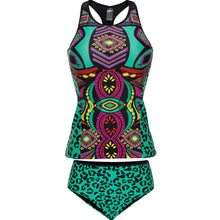 Load image into Gallery viewer, Leopard print retro swimsuit
