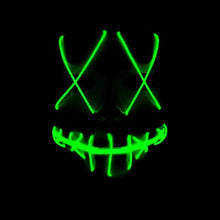 Load image into Gallery viewer, Halloween Horror Slit Mouth And Crosseye LED Plastic Glowing Mask

