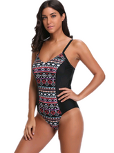 Load image into Gallery viewer, 2021 new one-piece print sexy slim European and American popular ladies swimsuit
