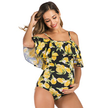 Load image into Gallery viewer, Ruffled one-piece maternity swimsuit

