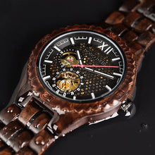 Load image into Gallery viewer, Mechanical wood men's watch
