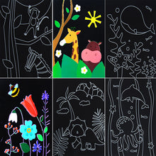 Load image into Gallery viewer, Cartoon Scraping Wax Paper Scratch Drawing Doodle Book
