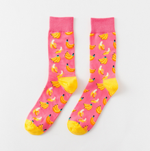 Load image into Gallery viewer, Happy tube socks fruit banana men's and women's socks
