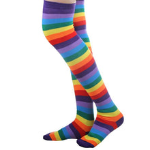 Load image into Gallery viewer, Rainbow Striped Stockings
