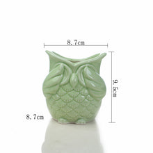 Load image into Gallery viewer, Green plant ceramic flower pot container
